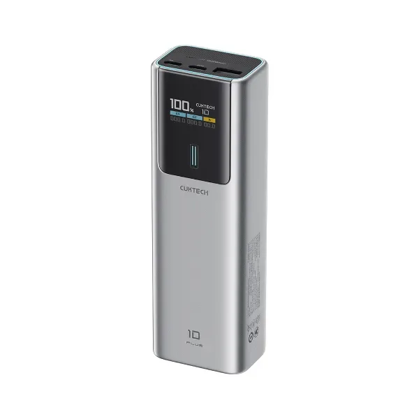 CUKTECH 10 Plus batería portátil gris vista frontal